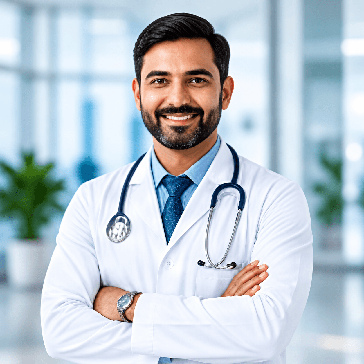 Doctor in a modern clinic
